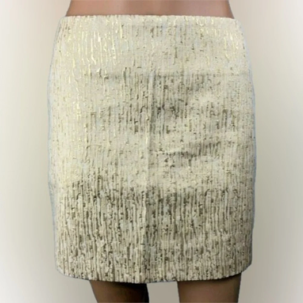 EUC BCX Gold Brocade Metallic Mini Skirt, size 7